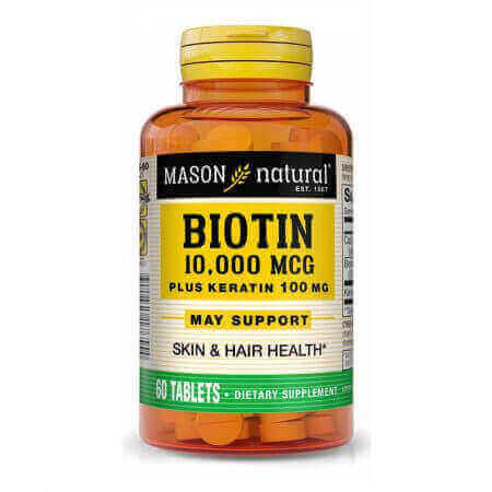 Biotin 10,000 Mcg Plus Keratin 100 Mg Capsules